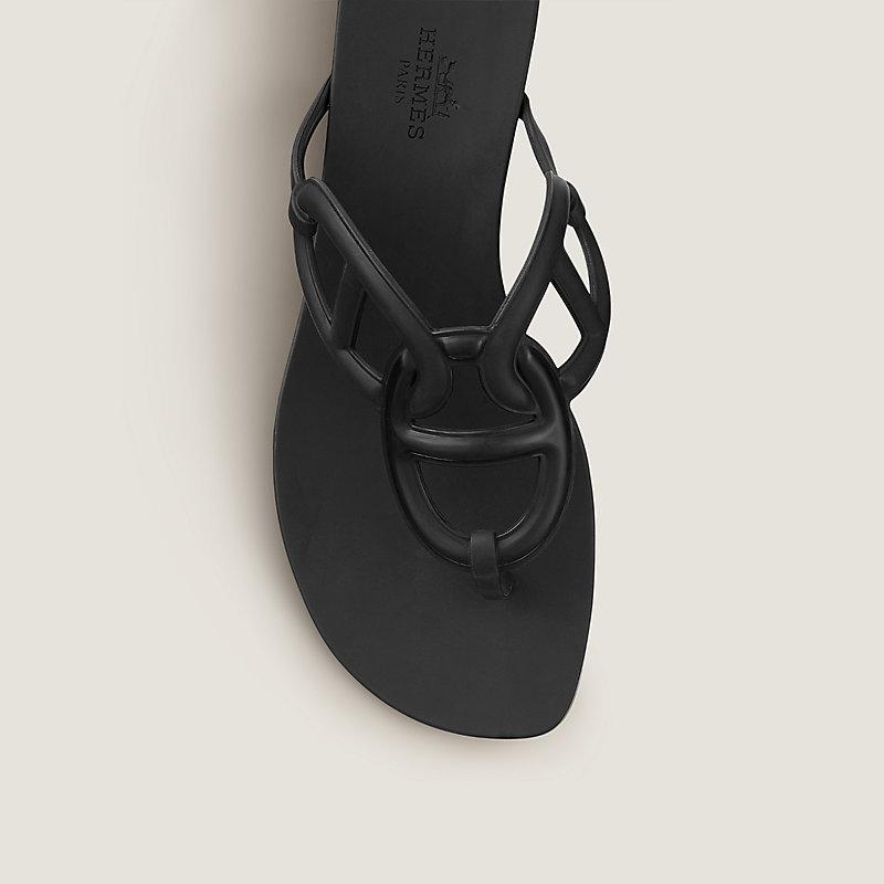 Dép Hermes Egerie Sandal Nữ Đen